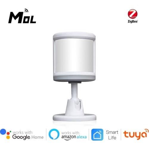 MOL Tuya ZigBee PIR Sensor Battery Powered Smart Wireless WIFI PIR Motion Sensor Detector Home Alarm System ZigBee PIR Sensor