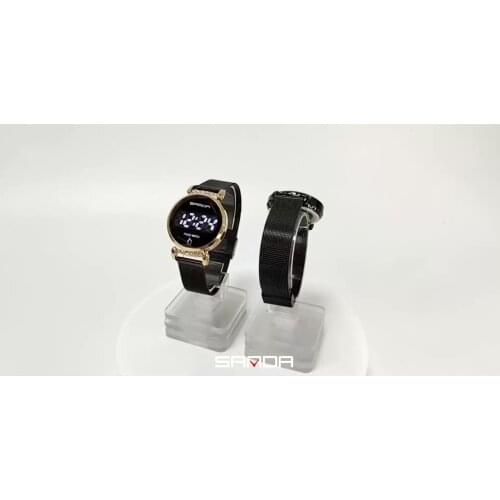 Luxury Womens Watch Fashion Brand SANDA 8007 Digital Wristwatch Touch Screen Waterproof Clock Crystal Ladies Bracelet Watches