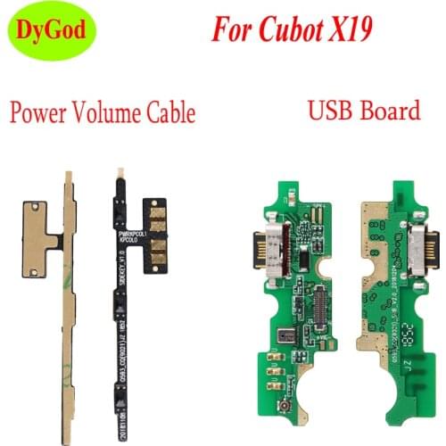 For Cubot X19 USB Charging Port Board Flex Cable For Cubot X19 Volume and Power Button Cable Mobile Phone Repair Accessorie