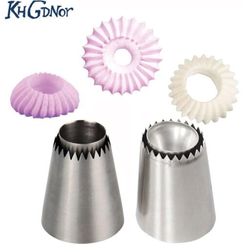 KHGDNOR Sulta Ne Ring Cookie Nozzle Sandwich Biscuits Maker Moulds Russian Nozzle Ice Piping Nozzles Cake Decoration Tip