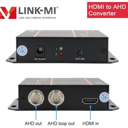 LINK-MI HDMI to AHD BNC Converter, With 1xlooping AHD output, 1080p TVI BNC Repeater