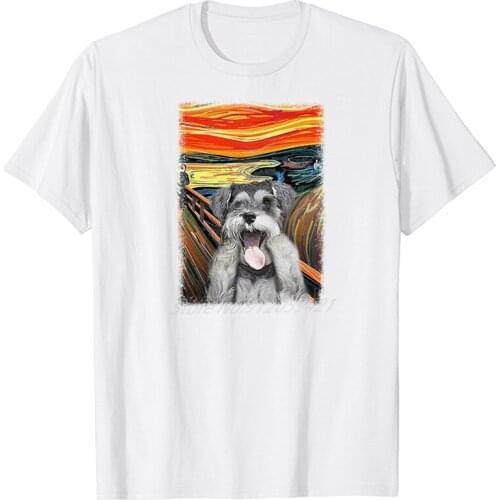 Schnauzer Art Painting Print graphic t shirts harajuku Shirt oversized t shirt Shirt tshirt homme mens clothing