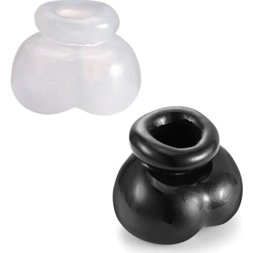 Male Flexible Scrotal Bound Cock Ring Penis Ring Chastity Device Delay Lock Cock Cage Scrotum Ring Sex Toys for Men G7-2-21