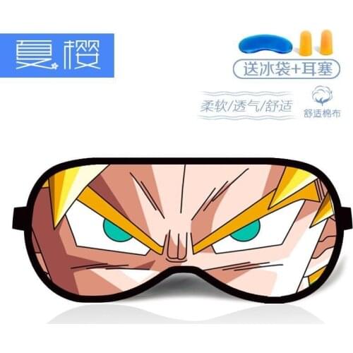New Anime Dragon Ball Peripheral Eye Mask Sleep Shading Anime White God Goku Vegeta Super Saiyan Ice Bag Gift