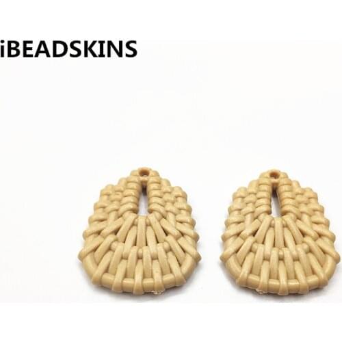 New arrival! 34x29mm 100pcs acrylic Imitation weaving Drop charm for earrings accessories,Earring parts,jewelry making DIY