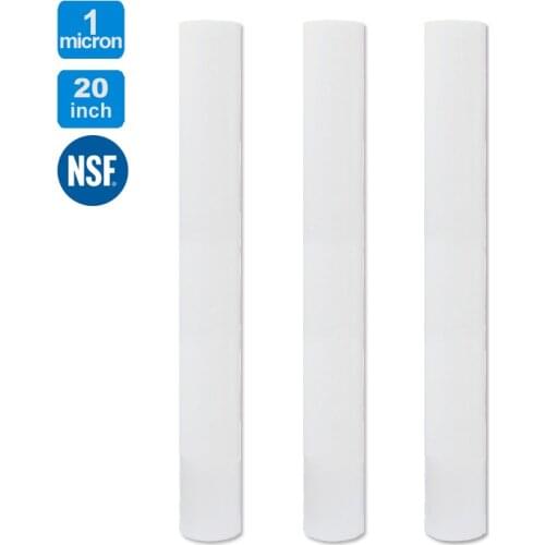 P1-20 Spun Polypropylene Filter Cartridge 1 Micron 2.5"x 20" Water Filter Cartridge