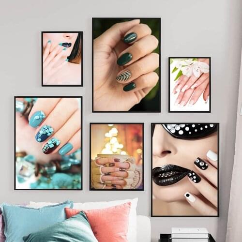 Nail Polish Poster Art Print Fashion Wall Art Canvas Painting Modern Prints Modern Wall Pictures for Beauty Salon Decor