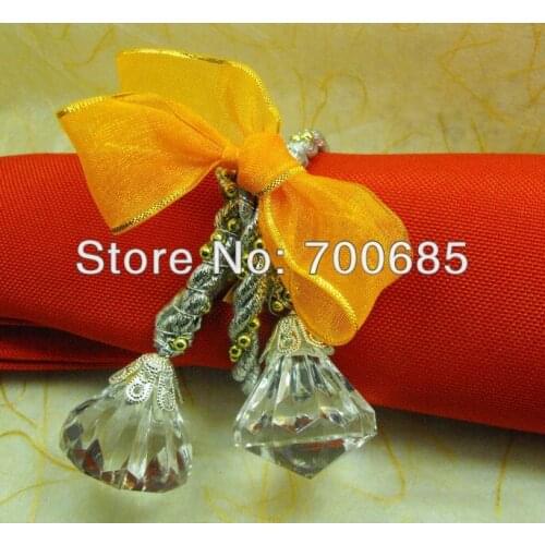 Qn13053015 beaded wedding napkin ring crystal, napkin holder