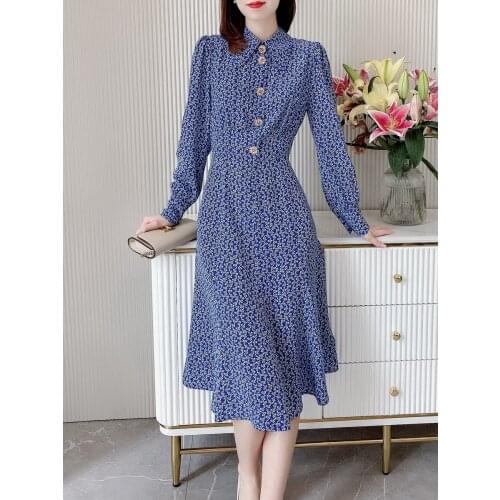 Royal Luxury Customized Crystal Buttons 16MM Silk Blueprint Elegant Dress 2020 New Collections