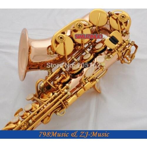 Rose Brass Curved Soprano Saxophone Bb key to High F key and G Key