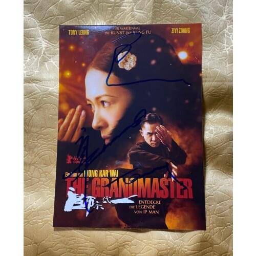 The Grandmaster Wong Kar-wai Zhang Ziyi Tony Leung Chiu Wai autographed photo 5*7 autographs in ink 03202001