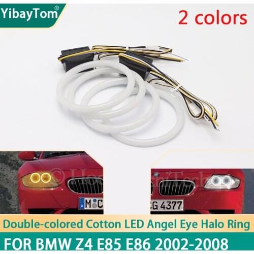 Excellent Durable Brightest SMD Cotton Light Switchback LED Angel Eye Halo Ring DRL Kit For BMW Z4 E85 E86 2002-2008 Accessories