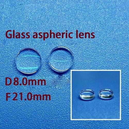 D 21mm Long Telephoto Diameter 8 Glass Flat Convex Collimating Lens Laser Diode Lamp Head Laser Module Focusing Lens