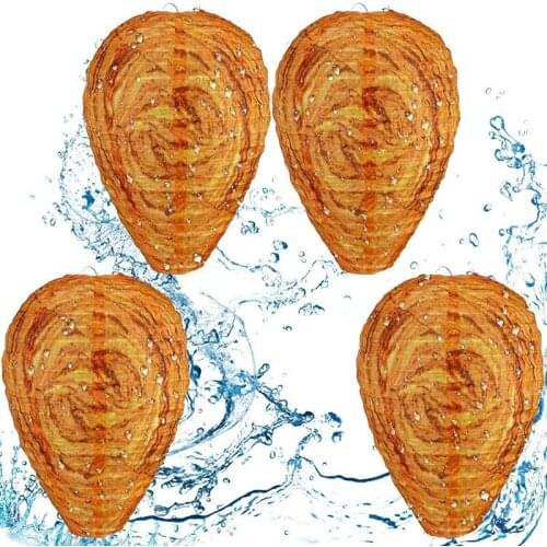 Waterproof Wasp Nest Decoys Hanging Hornet Deterrent Fake Fabric Wasp Nest Non-Toxic Decoy Deterrent for Home