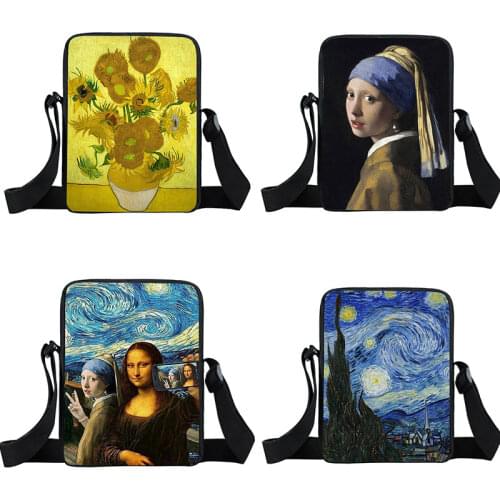 Van gogh Starry Night Women Handbag Mini Messenger Bags small Crossbody Bags Girls totes bookbag Gift School Shoulder Bag