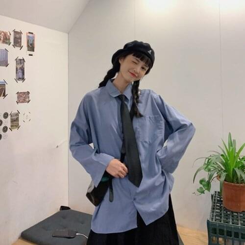 2020 New Spring Blouse Women Canvas Office Shirts Tops Fashion Casual Long Sleeve Blouses Femme Turn-down Collar Blusa K173