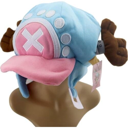 Anime One Piece Luffy Plush Toy Tony Machete Plush Cotton Warm Winter Hat Cartoon Second Generation Chopper Hat Cosplay Unisex