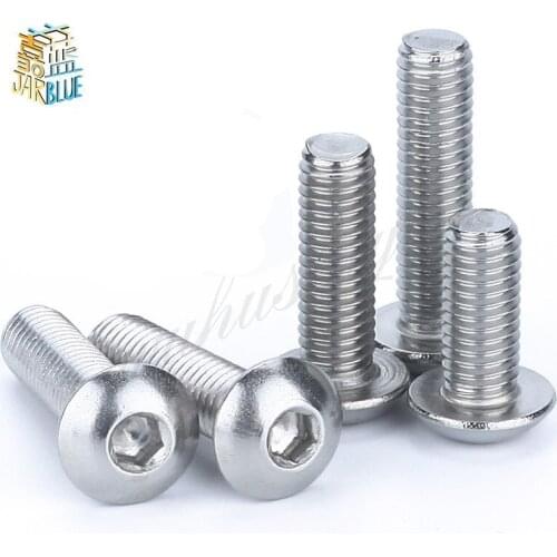 10 pc/lot) M5,M6,M8 *L =8~50mm ISO7380 Stainless Steel A2 Hex socket button head cap toy screw