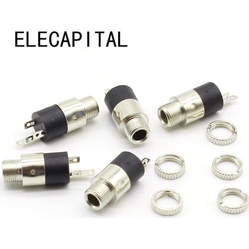 10PCS/LOT PJ392 3.5mm Stereo Female Sockect Jack with Screw 3.5 Audio Headphone Connector PJ-392