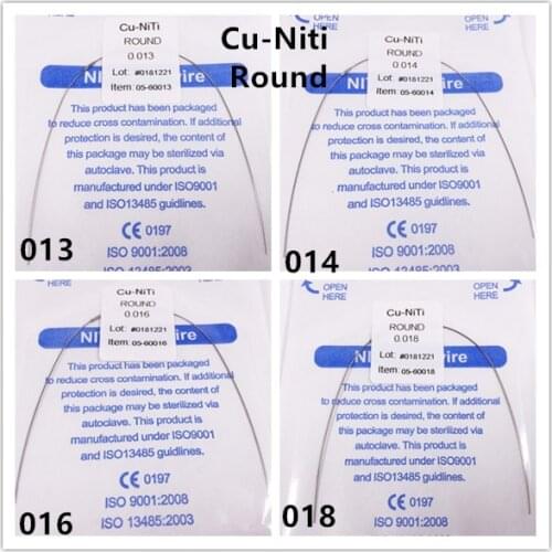 10pcs/Lot Dental Orthodontic Copper Cu-Niti Arch Wires Round 0.013/14/16/18" 1pcs/Pack