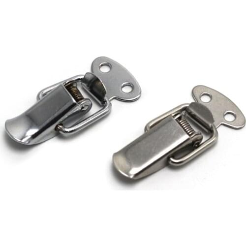 10PCS/LOT Iron/Stainless Steel/SUS304 Spring Loaded Case Box Buckle Toggle Latch Catch Hasps R107 34.5x11.8mm