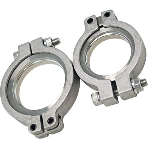 2Pcs V Band Clamp Flange Turbo Downpipe Wastegate V Band Turbo Exhaust Pipe Flang Clip Car Accessories For MVS 44mm