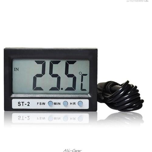 2018 In Out LCD Dual-Way Digital Car Thermometer & Clock ST2