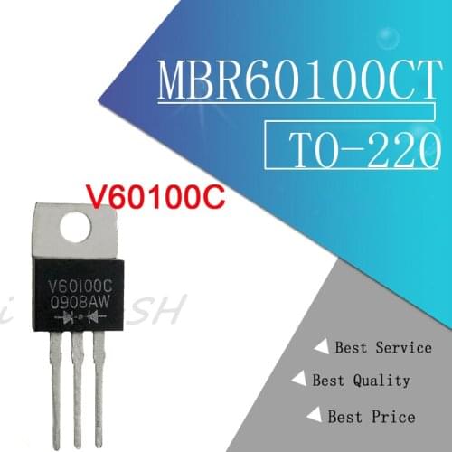5pcs MBR60100CT TO220 MBR60100TO-220 60100CT V60100C Schottky diode 60A 100V original