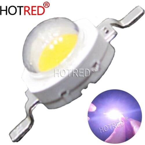 50pcs High Power 3w 45mil 700mA White Full Spectrum 380~780nm SMD LED Diodes For Plant Grow Light With 20mm / 16mm Base