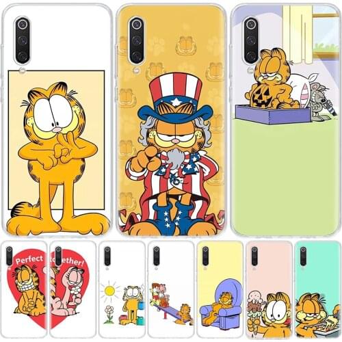 Yellow Cute Coffee Cat Phone Case For Xiaomi Mi 11 9 8 A3 A2 A1 CC9 E 9T 10T Note 10 Lite F2 Pro F3 X3 6X 5X F1 Coque Cover