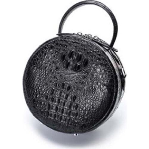 Dongou new crocodile Female bag fashion Small round package Double zipper handbag Single shoulder bag women handbag