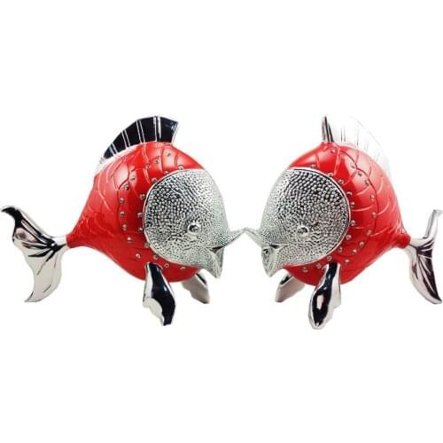 European gold rich couple Pisces Home Furnishing kissing fish TV cabinet decoration decorative furnishings wedding gifts B025