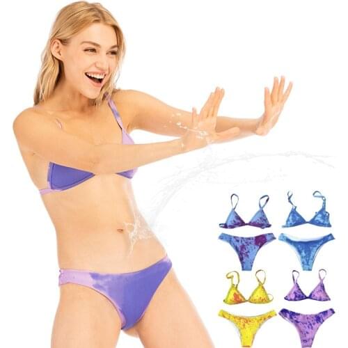 Changing Color Bikini Set Beach Bathing Suit Swimming Wear Swimsuit High Temperature Discoloration For Women Swim Suit Summer