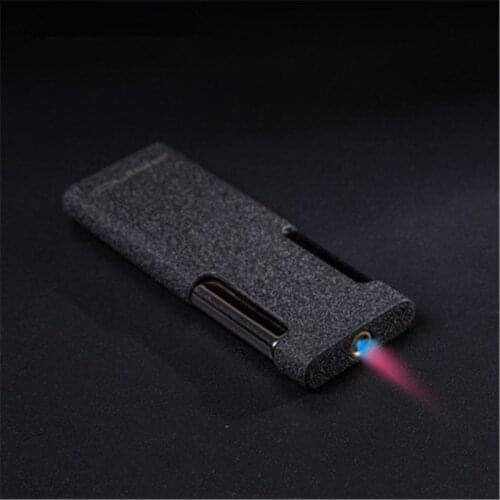 Creative Ultra-Thin Butane Lighter Metal Windproof Inflatable Cigarette Lighter Men and Women Birthday Gift Torch Lighter