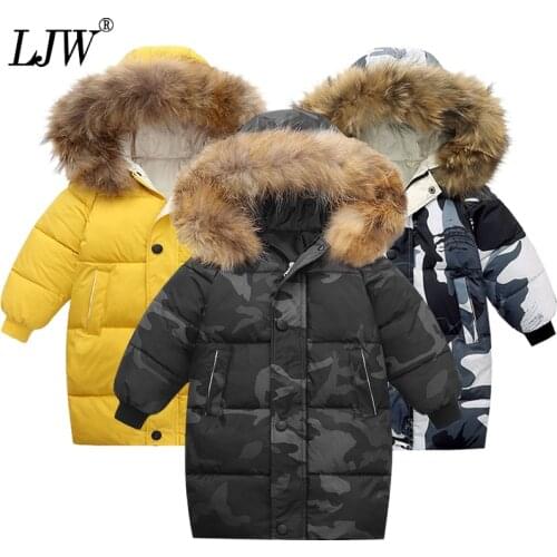Childrens warm coat boys jacket for girls space shiny plus velvet girl jacket boy long winter Overcoat childrens jacket 3-10T