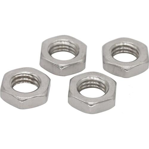 M4 M5 M6 M8 M10 M12 M16 M18 M20 316 Stainless Steel 316ss Metric Thread Nuts DIN439 Hexagon Hex Thin Nut