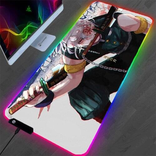 Anime Mouse Mini Pc One Piece Notebook Blade Art Online Office Gaming Accessories Led Rubber Luminous Large Mouse Pad Desk Mat