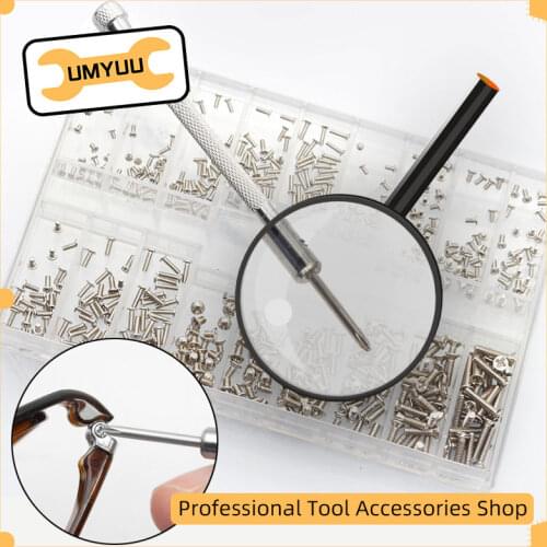 UMYUU 18 Species Of Spectacles Frame Notebook Screw Miniature Screw Watch White Cover Screw Small Screw Set