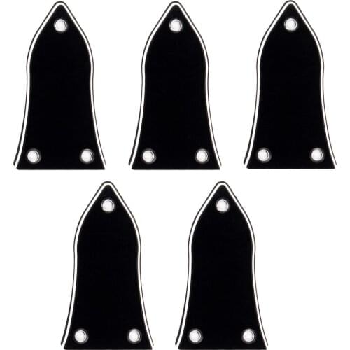 Durable 5 Pieces 3ply Plastic Truss Rod Covers Set for Guitar Accessory