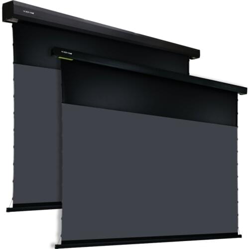 150 Inch Tab-Tension Wall/Ceiling 4K ALR Ambient Light Rejecting Electric Motorized Cinema Projector Projection Screen