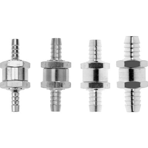 6/8/10/12mm Aluminum Auto Car Fuel Non Return Check Valve One Way Petrol Diesel For Car Ship Motorcycle Fuel Systems