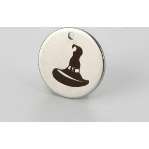 Wholesale stainless steel charms Halloween Jewelry Charms Witch Hat Charm 20pcs