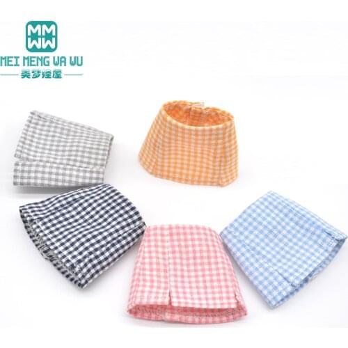 Fits Blyth Azone OB23 OB24 1/6 doll accessories Fashion super plaid skirt Leather jacket