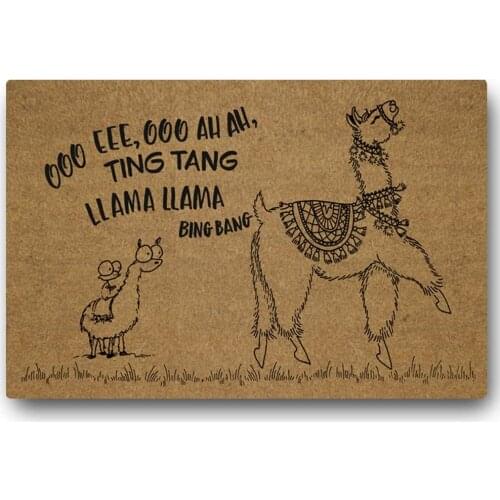 Funny Doormat Entrance Door Mat Floor Mat Alpaca Standard Outdoor Welcome Mat | Indoor Decorative Bathroom and Office | Non-Slip