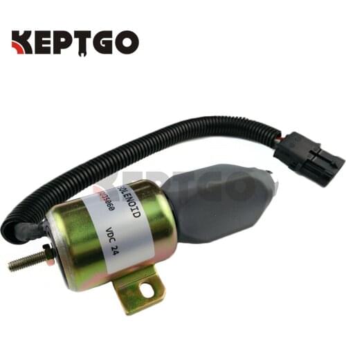 716/30091 24v Fuel Shutoff Stop Solenoid For JCB