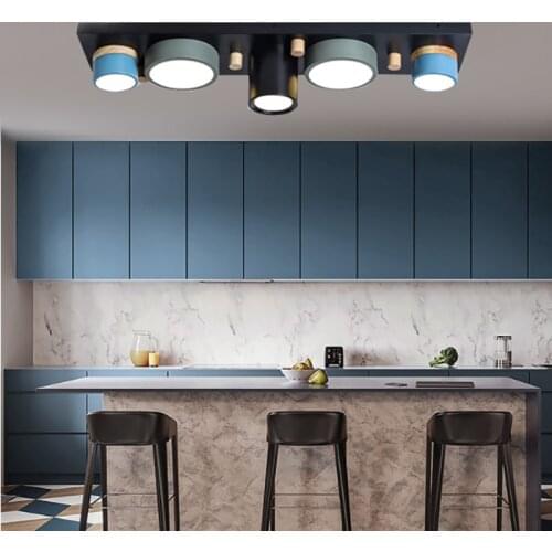 Nordic modern minimalist creative rectangular LED ceiling lamp factory direct sales corridor aisle macaron lamp