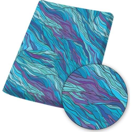 Polyester Cotton Fabric By The Yard Abstract Stripe Peak Printed Cloth Sheet Dress Masks Making DIY Crafts Supplies 45*145cm 1pc