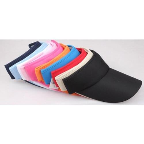 Unisex Outdoor Adjustable Visor Sun Hat Beach Sport Women Men Sunscreen Summer Caps Fashion Tennis Travel Beach Empty Top Hats