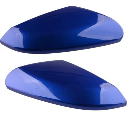 1 Pair Blue Car Left & Right Side Rearview Mirror Cap Cover Fit For Honda Civic 10th 2016 2017 2018 2019 2020