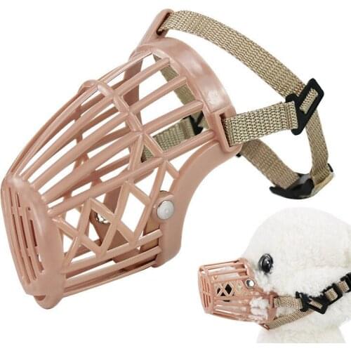 1PC New Arrival Plastic Dogs Muzzle Basket Design 7 Sizes High Quality Anti-biting Adjusting Straps Mask